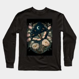 Wiccan witchcraft Moth and magic of night 5 Long Sleeve T-Shirt